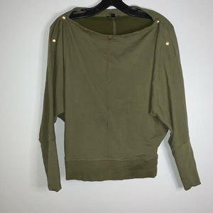 Stella & dot green long sleeve top